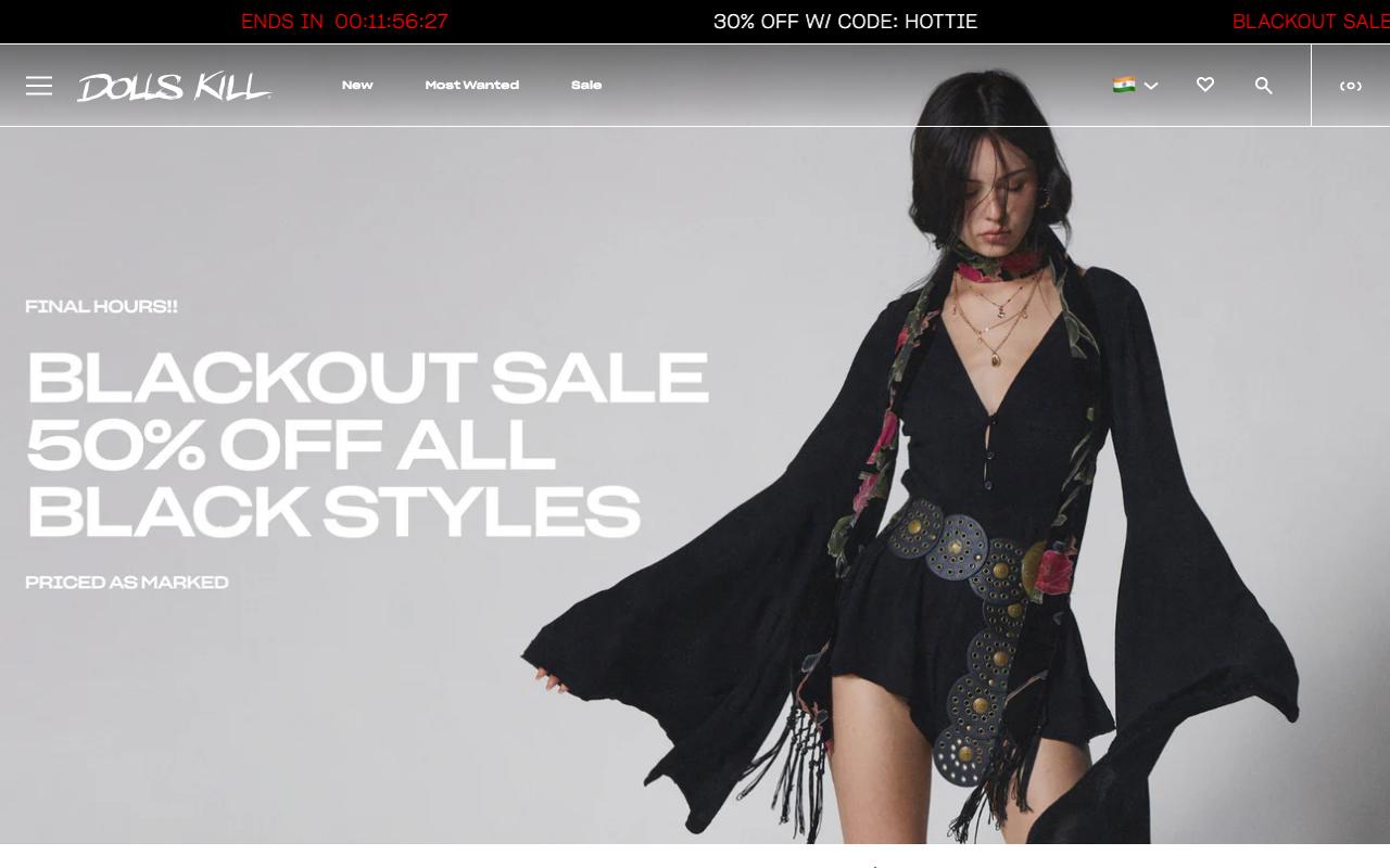 dollskill.com homepage screenshot