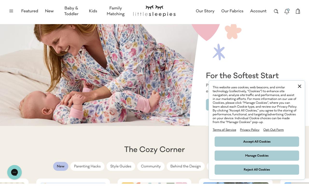 littlesleepies.com homepage screenshot