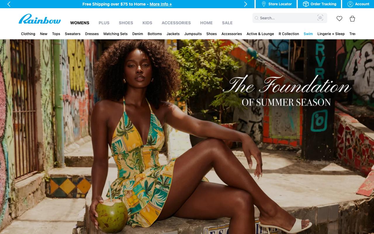 rainbowshops.com homepage screenshot