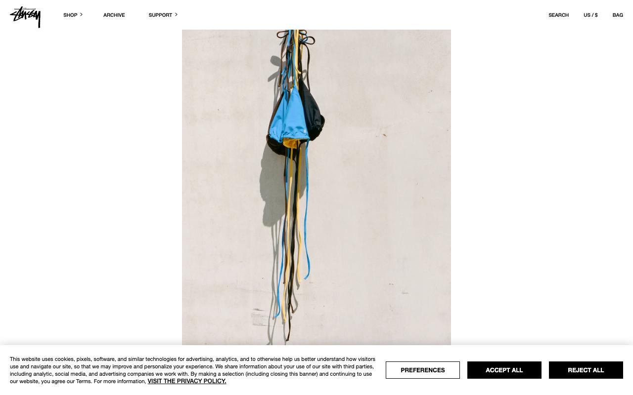stussy.com homepage screenshot