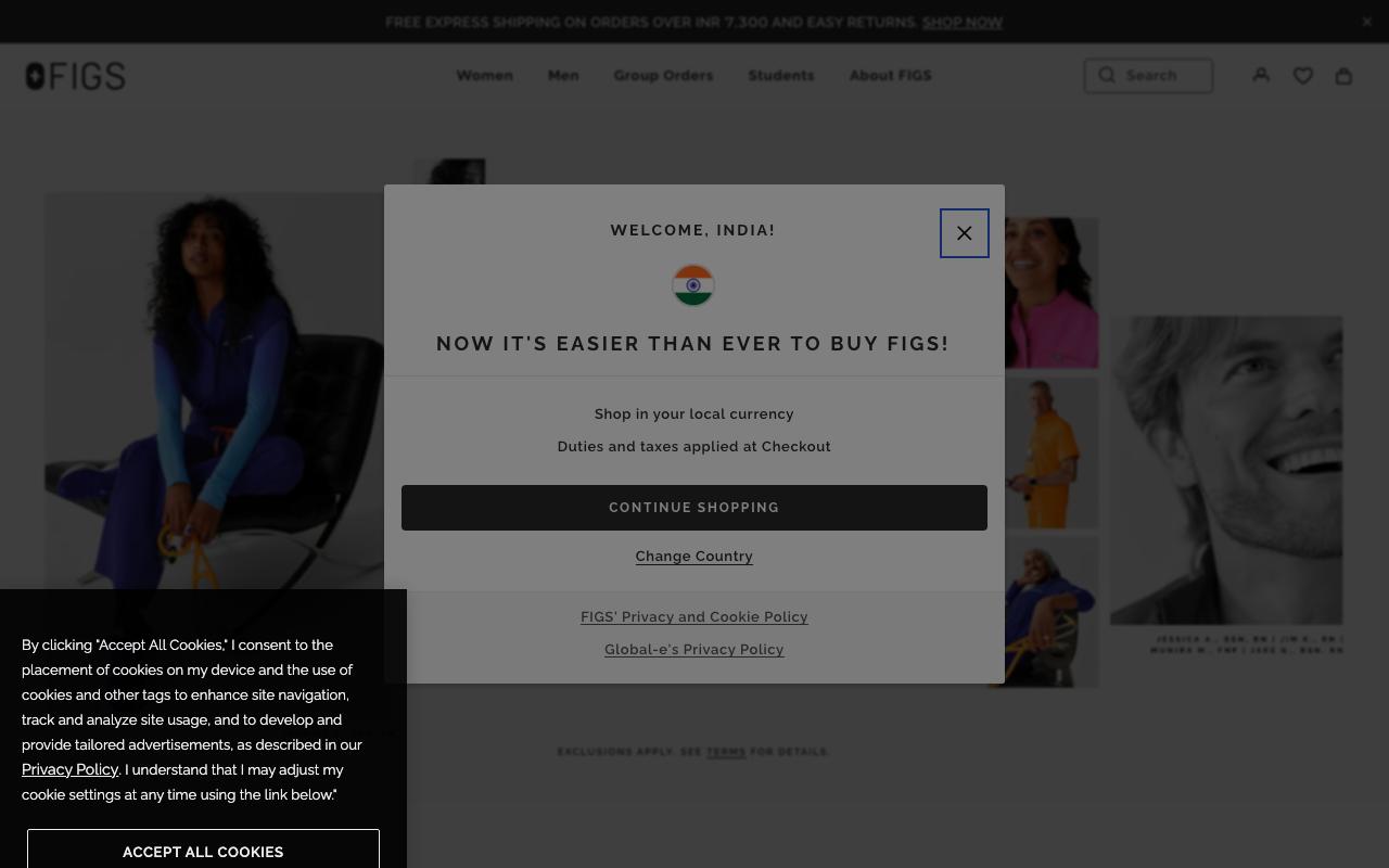 wearfigs.com homepage screenshot