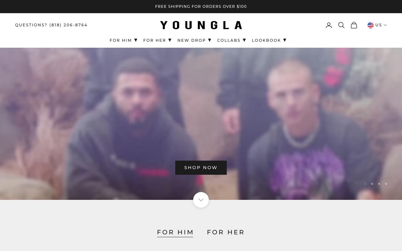 youngla.com homepage screenshot