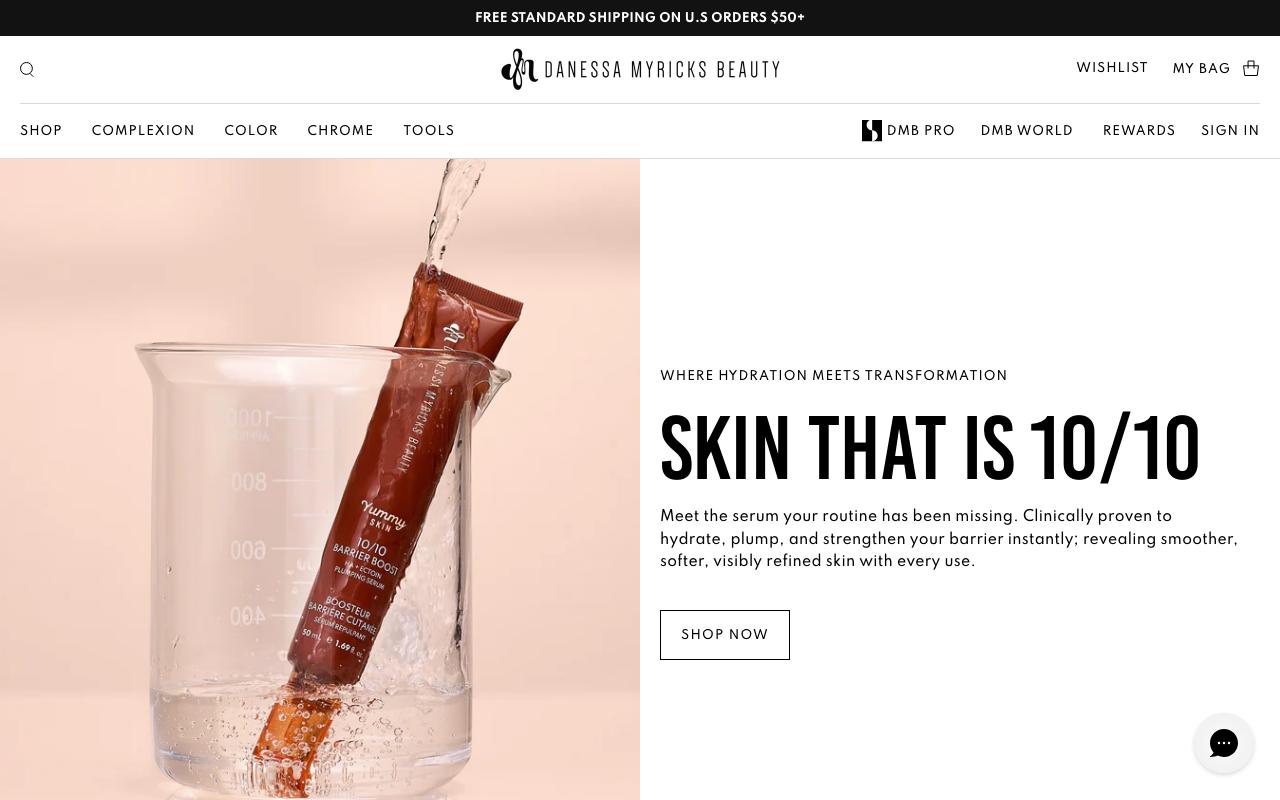 danessamyricksbeauty.com homepage screenshot