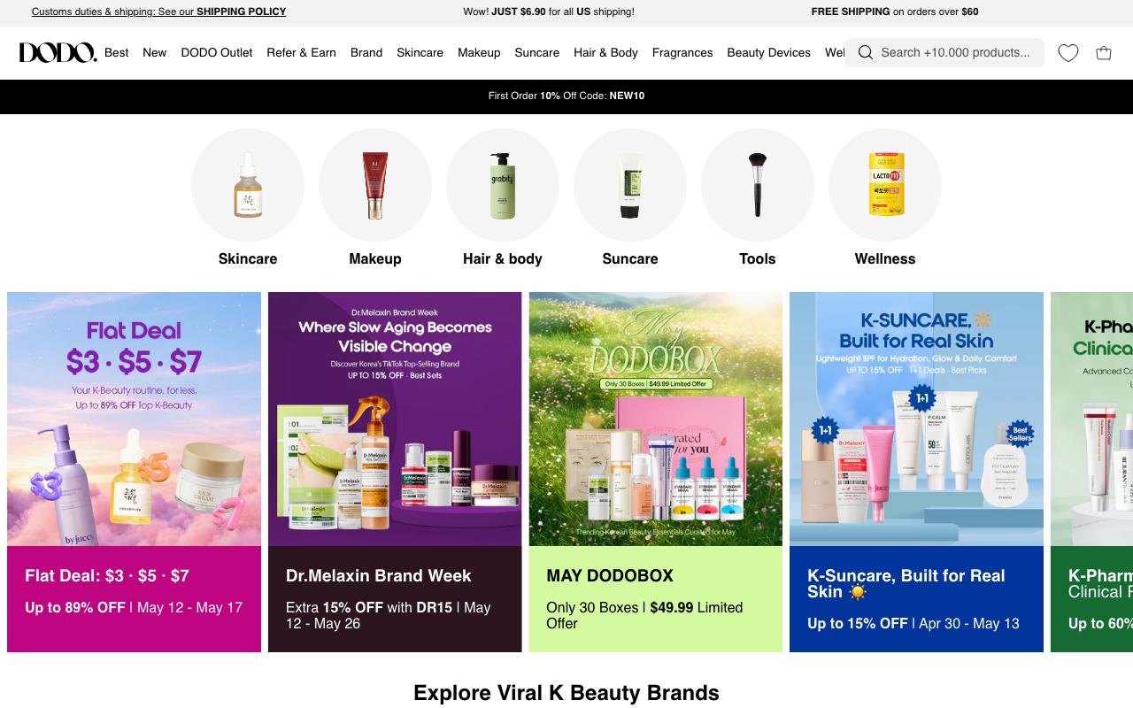 dodoskin.com homepage screenshot
