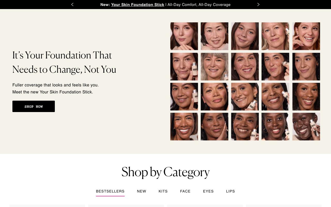 jonesroadbeauty.com homepage screenshot