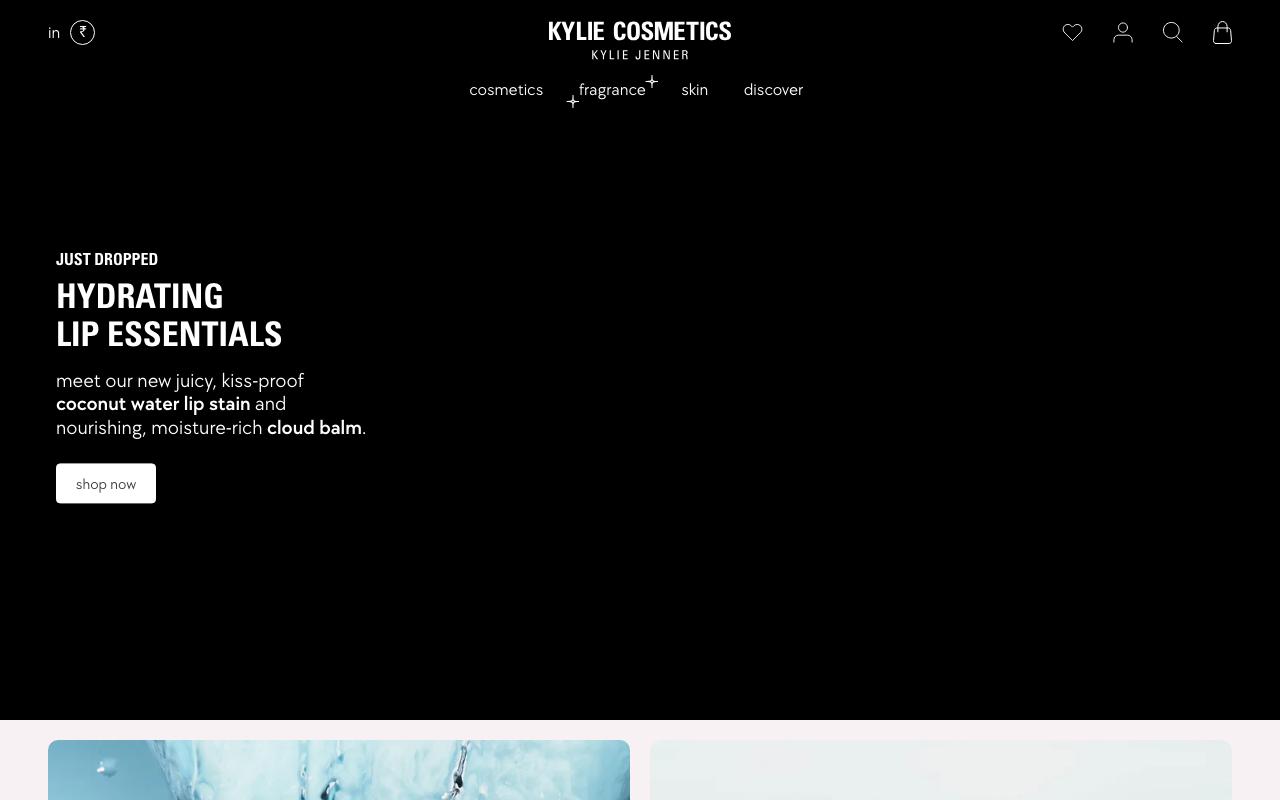 kyliecosmetics.com homepage screenshot