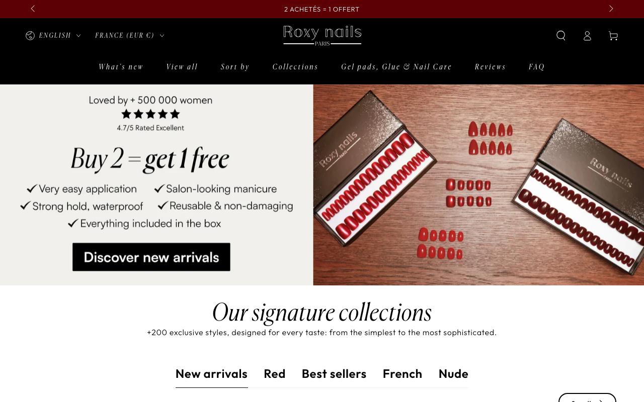 roxynailsparis.com homepage screenshot