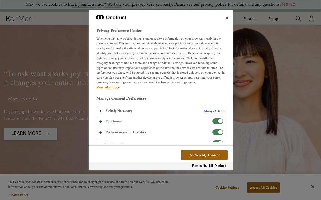 konmari.com homepage screenshot