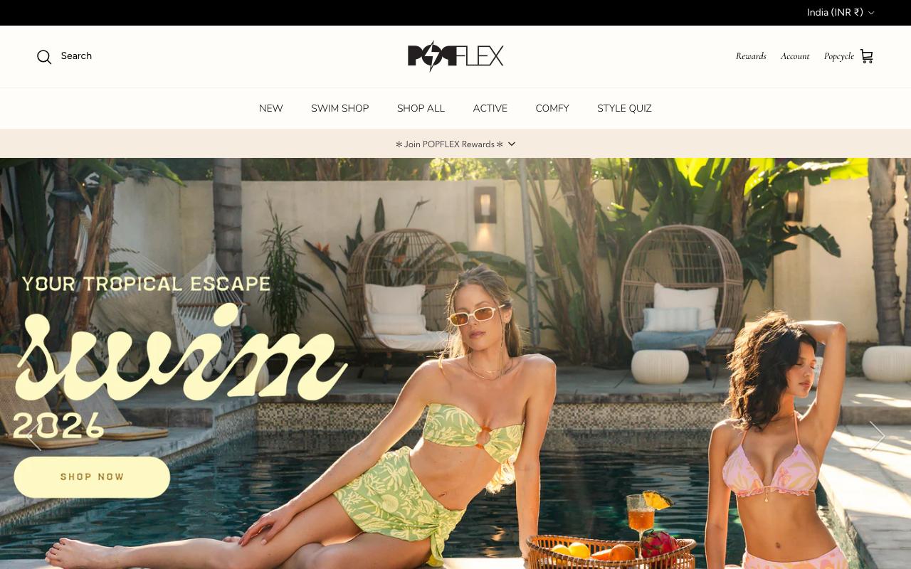 popflexactive.com homepage screenshot