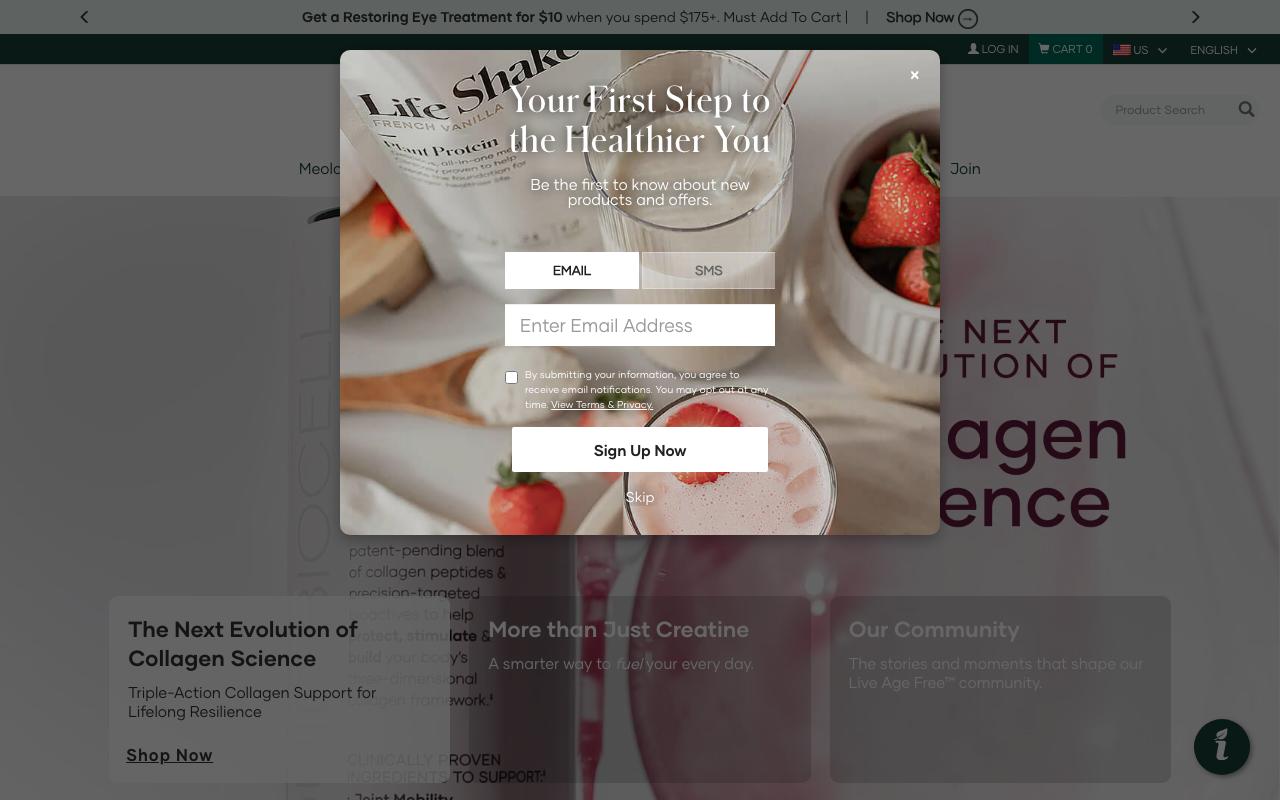 shaklee.com homepage screenshot