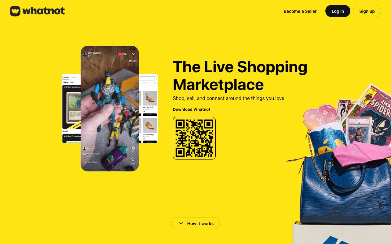 whatnot.com homepage screenshot