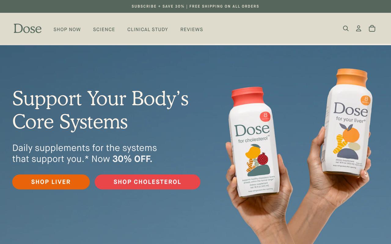 dosedaily.co homepage screenshot