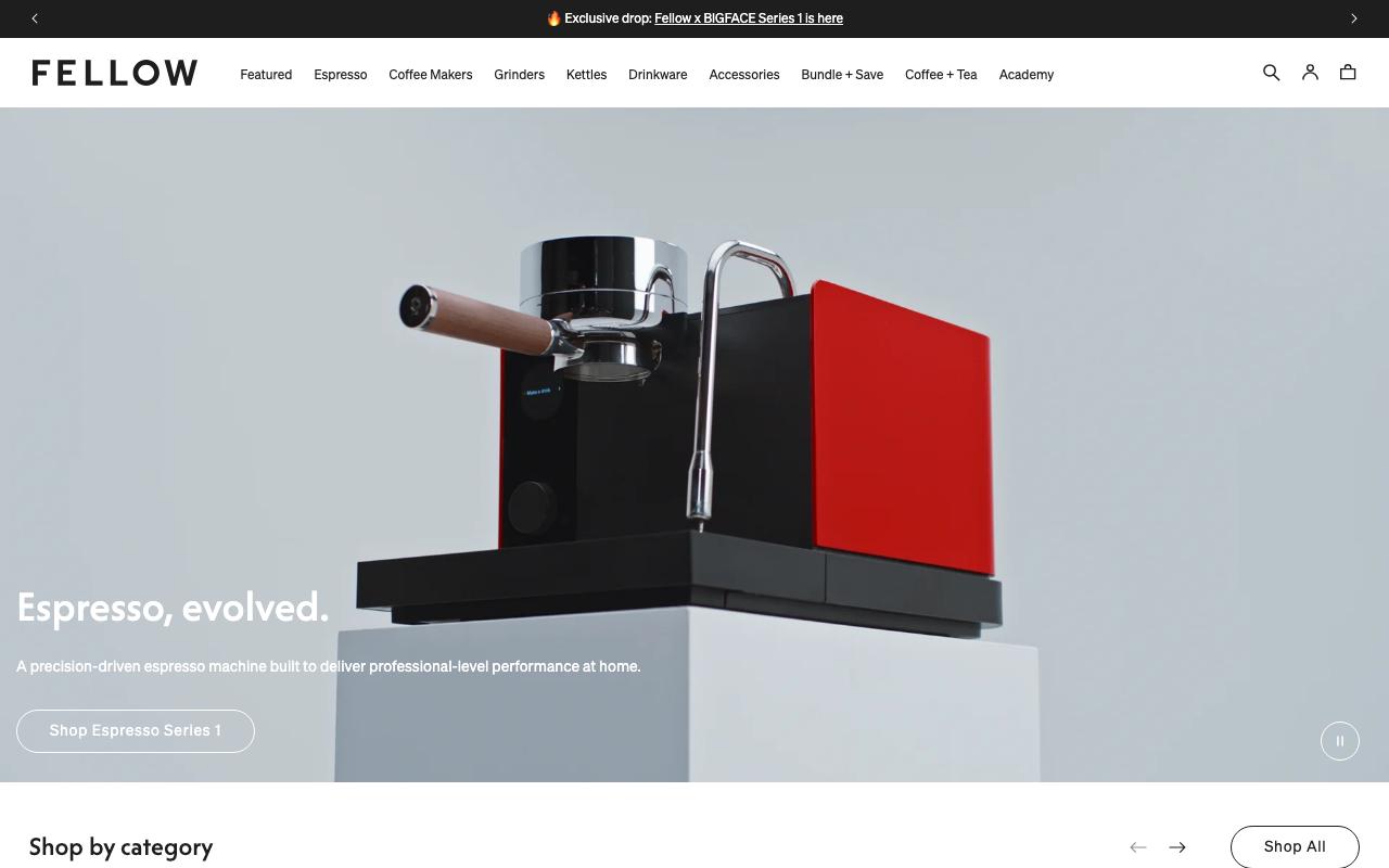 fellowproducts.com homepage screenshot