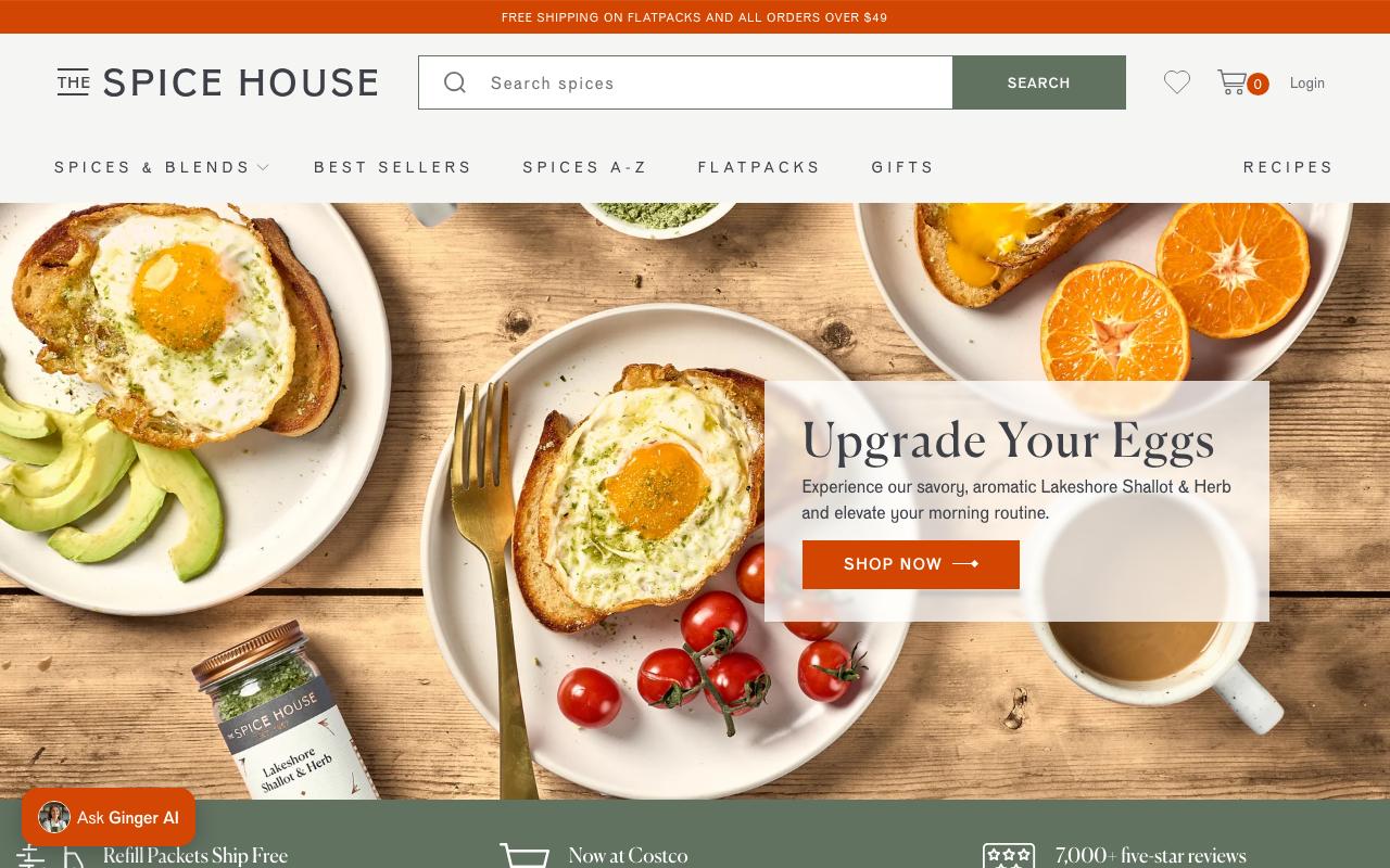 thespicehouse.com homepage screenshot