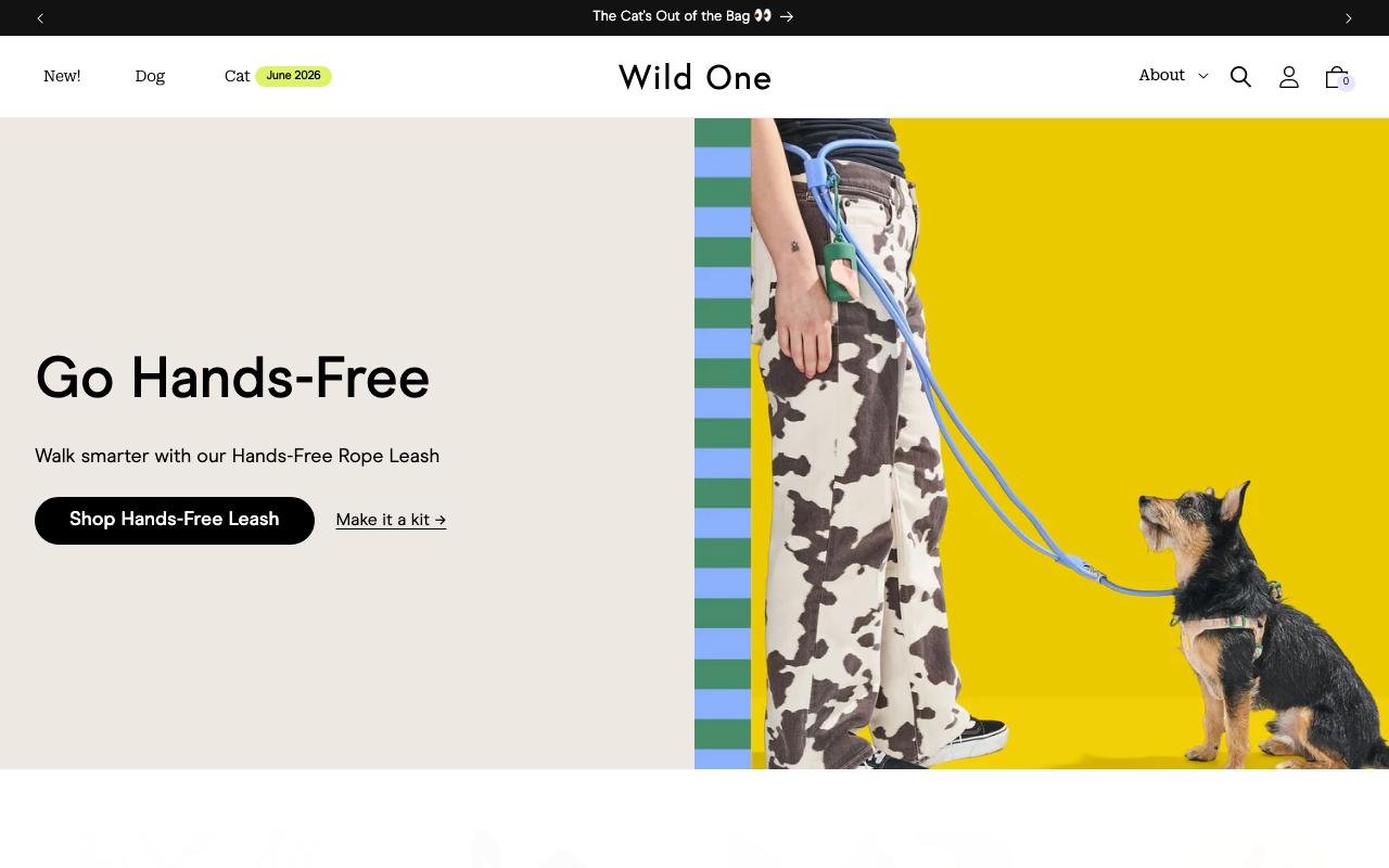 wildone.com homepage screenshot