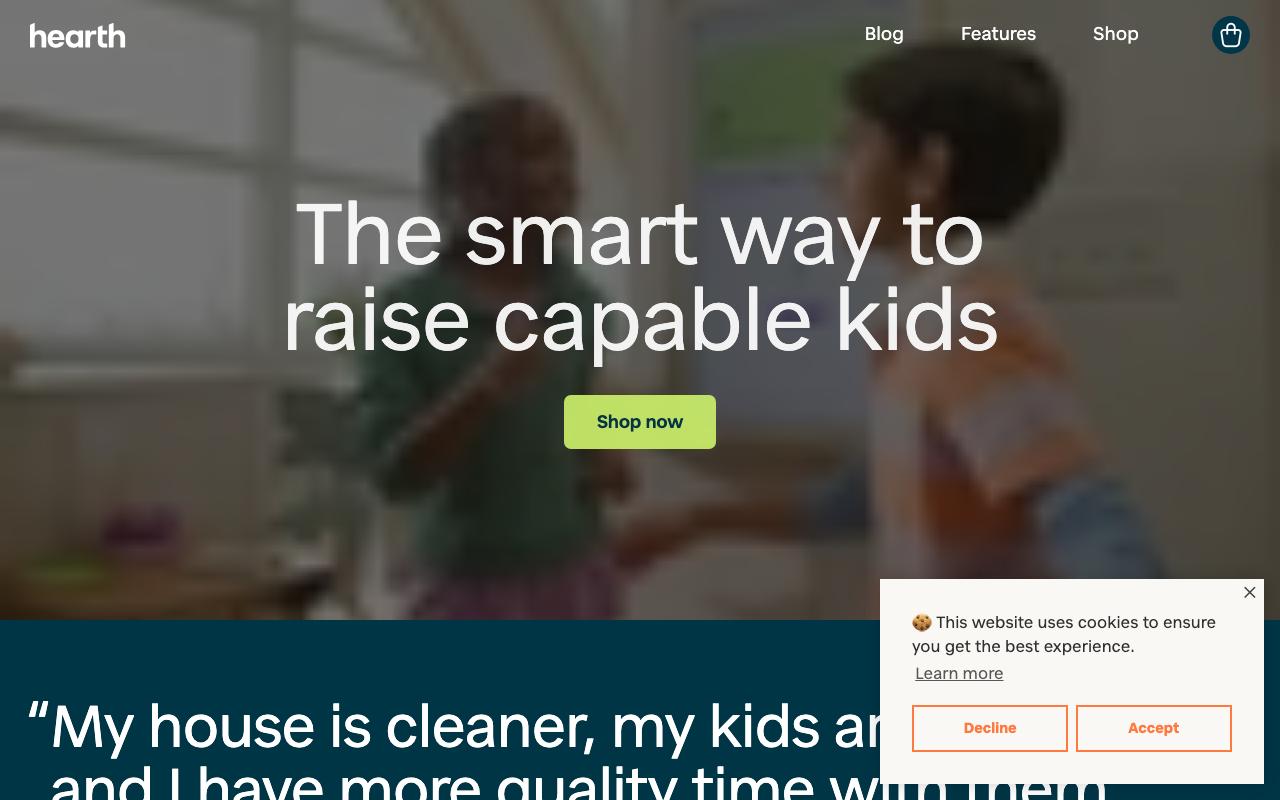 hearthdisplay.com homepage screenshot