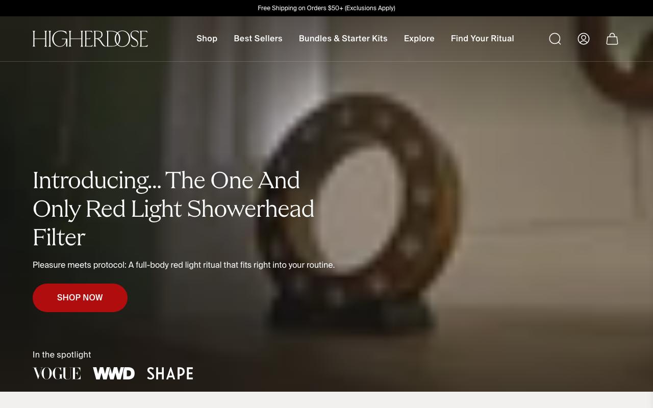 higherdose.com homepage screenshot