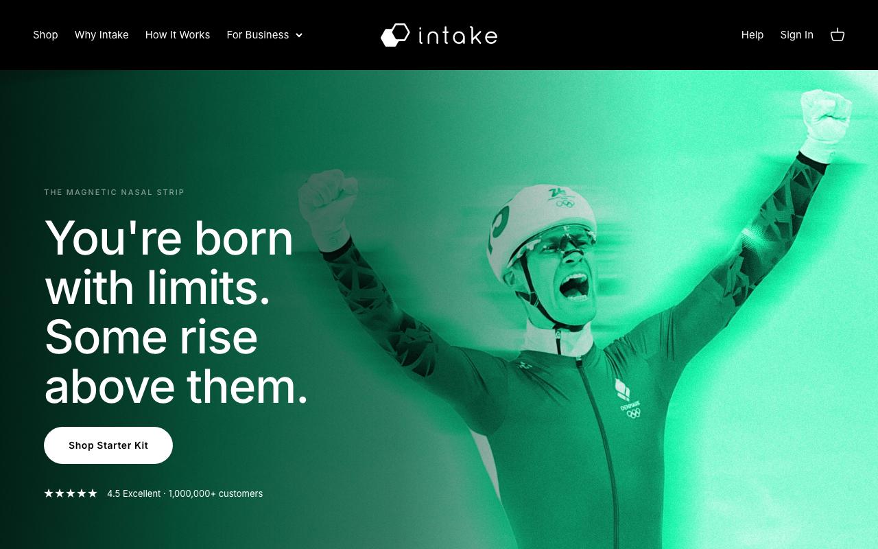 intakebreathing.com homepage screenshot