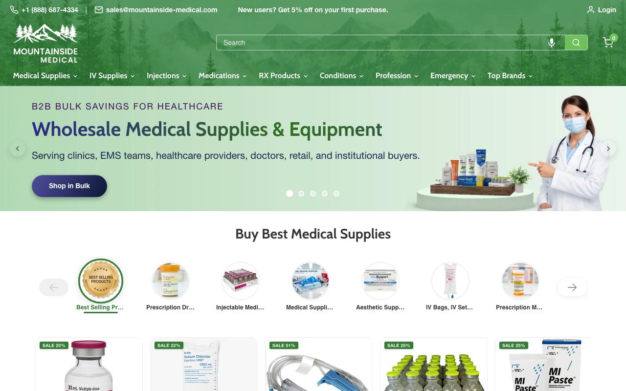 mountainside-medical.com homepage screenshot