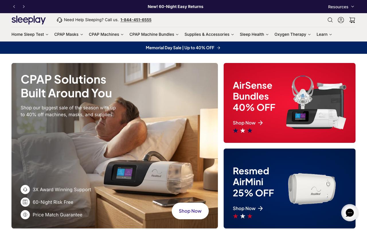 sleeplay.com homepage screenshot