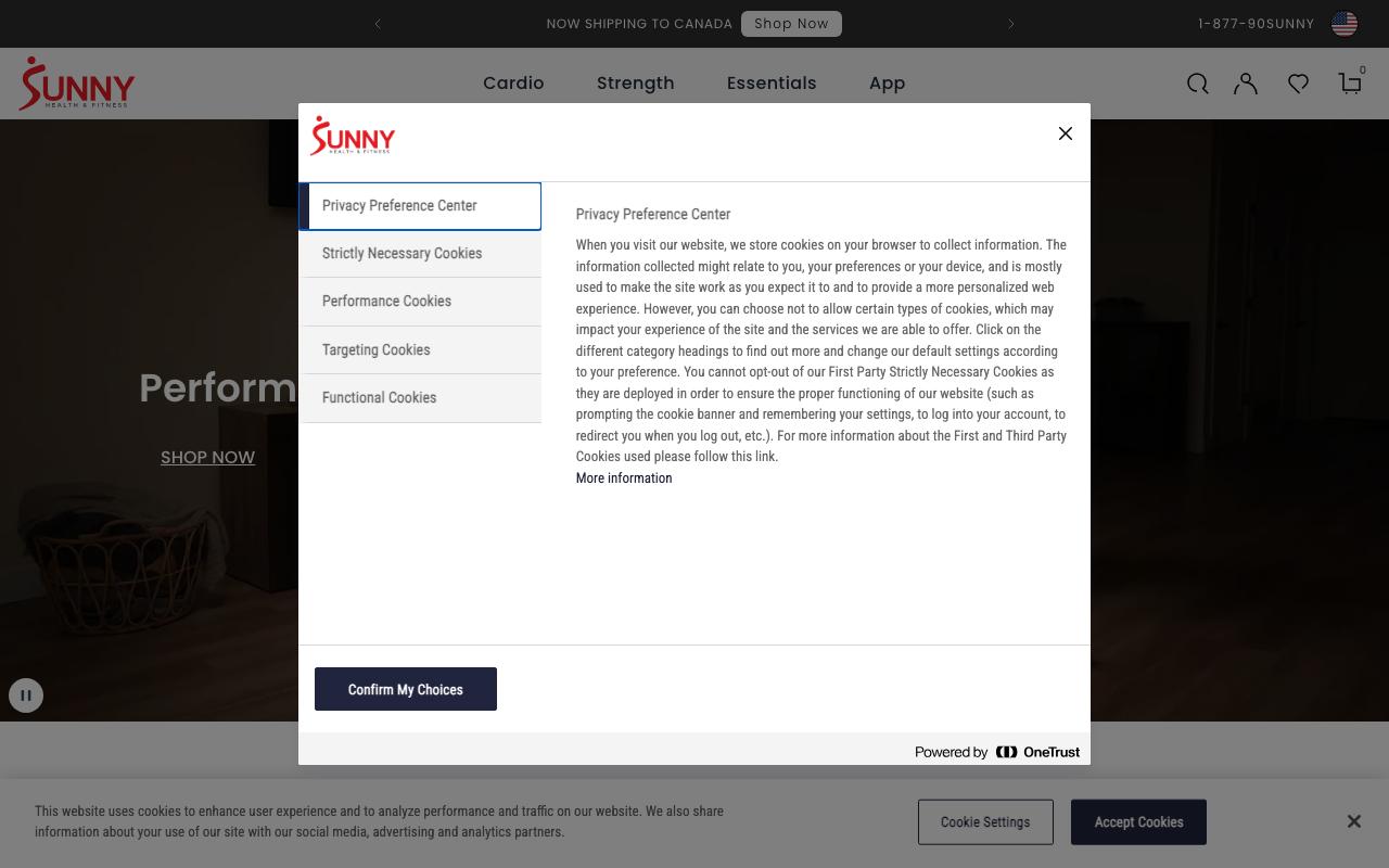 sunnyhealthfitness.com homepage screenshot