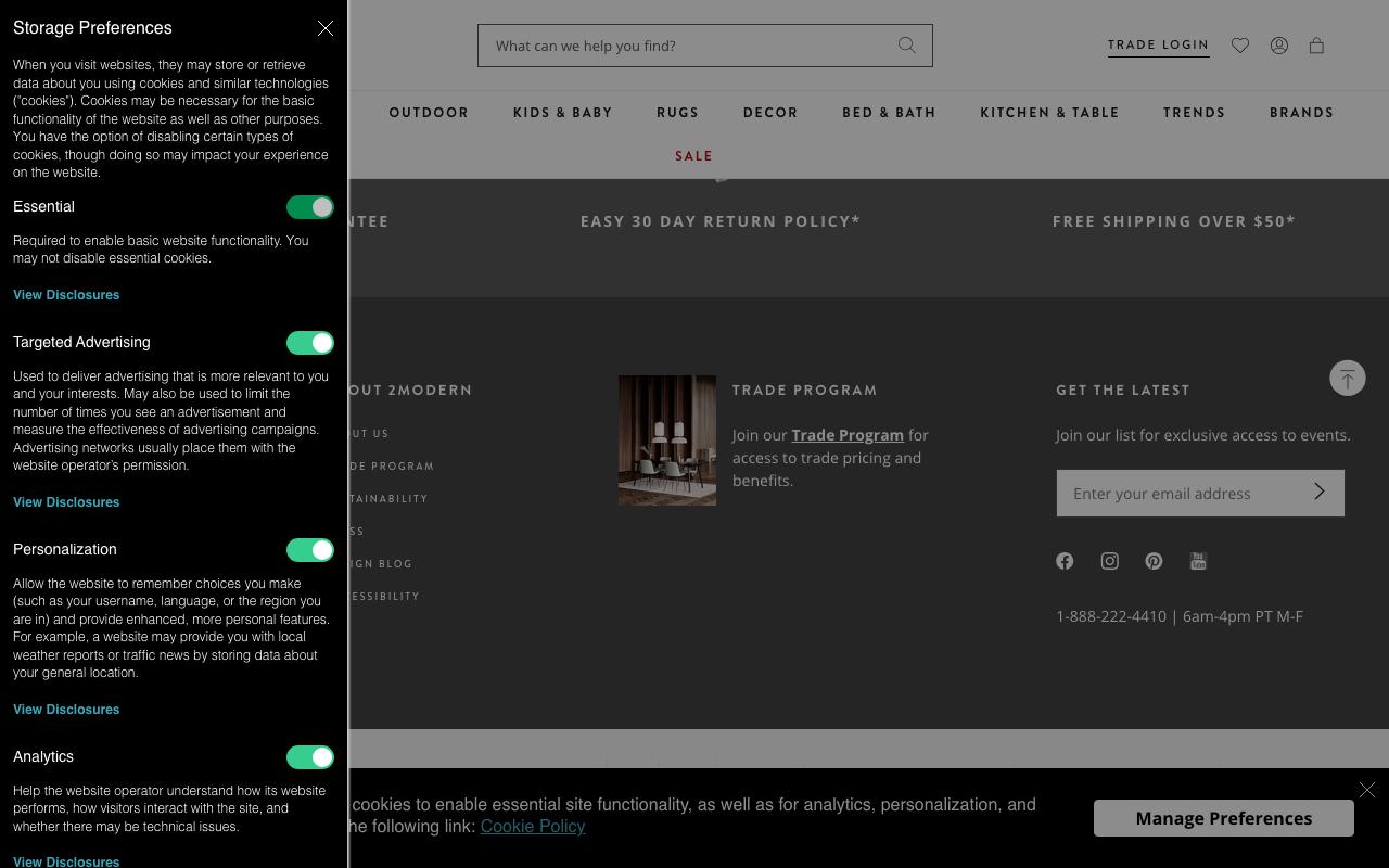 2modern.com homepage screenshot