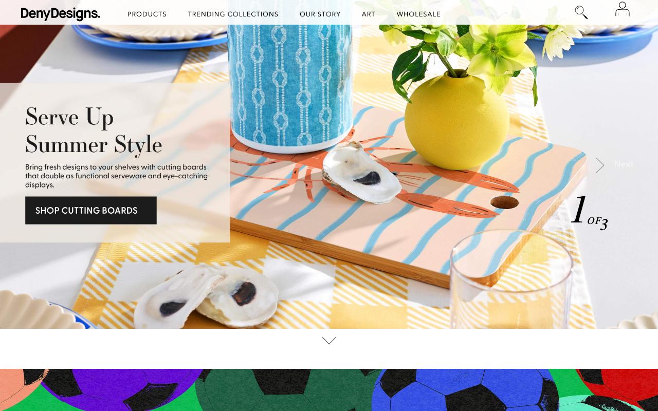 denydesigns.com homepage screenshot