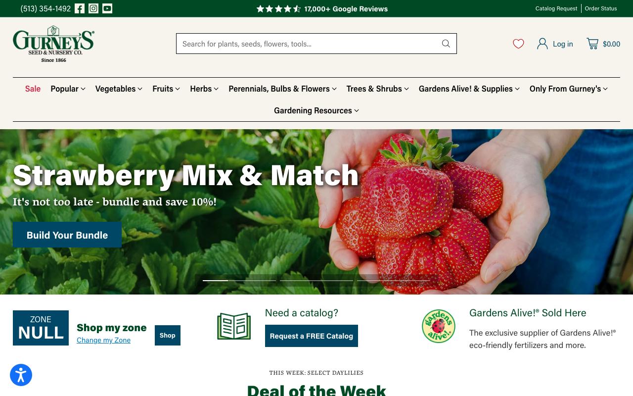 gurneys.com homepage screenshot