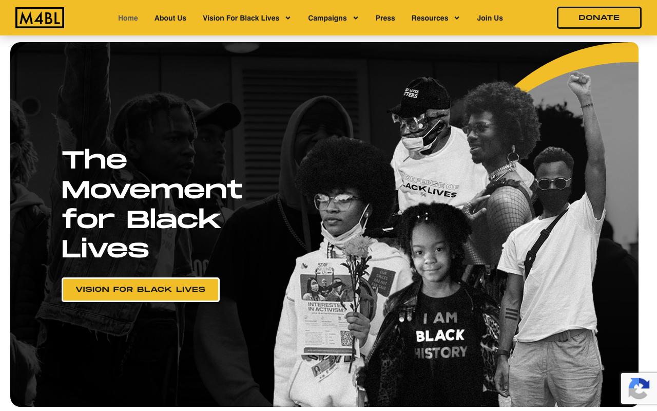 m4bl.org homepage screenshot