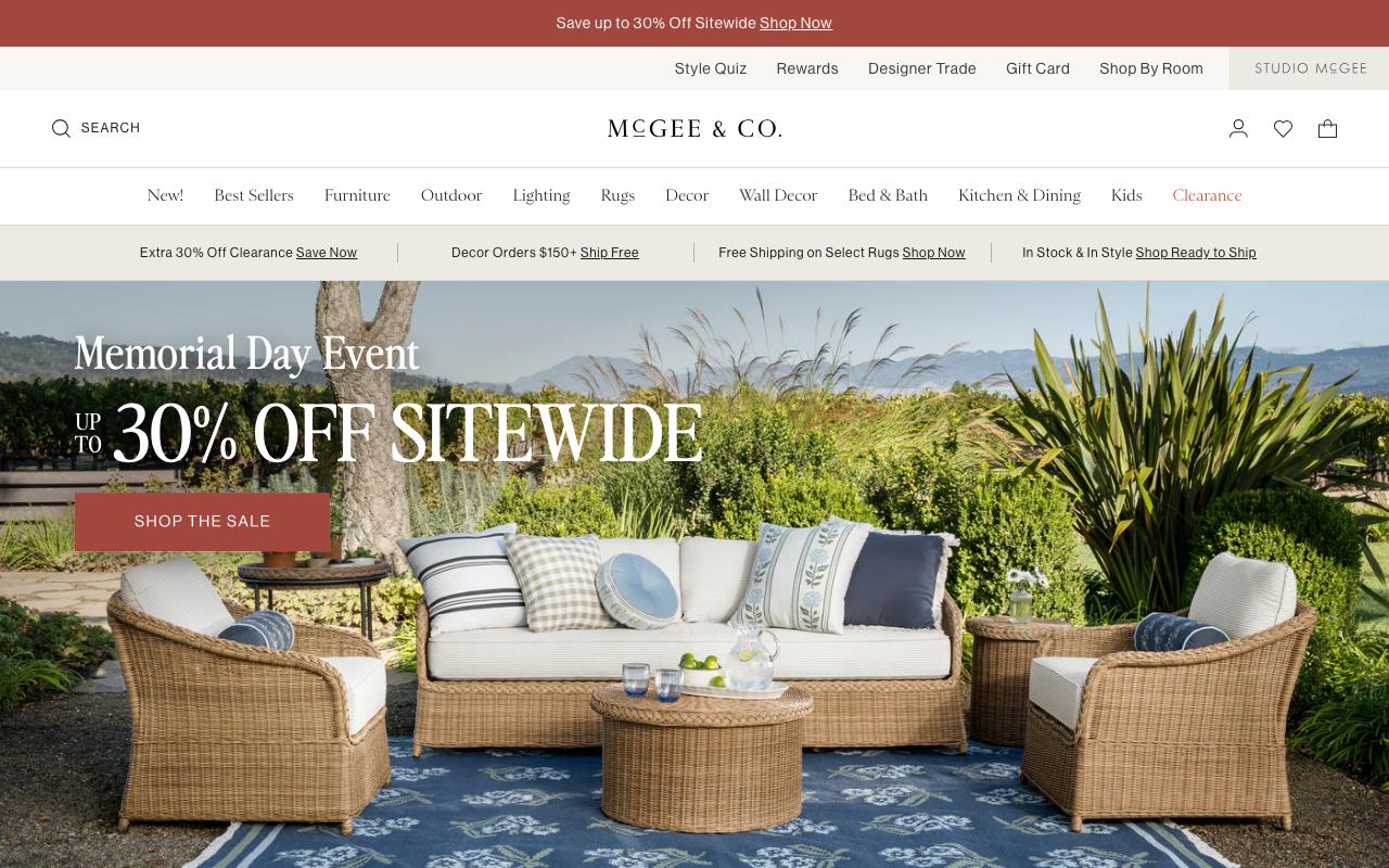 mcgeeandco.com homepage screenshot