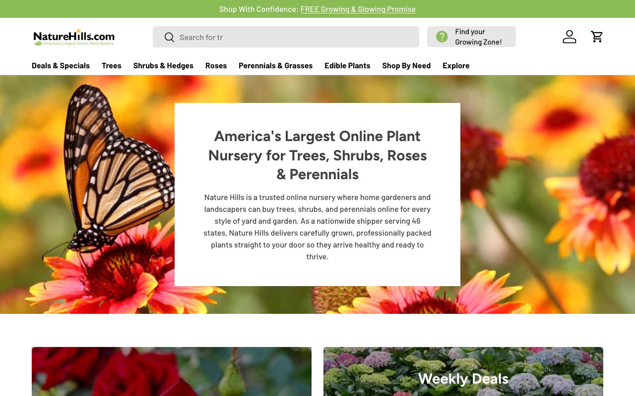 naturehills.com homepage screenshot