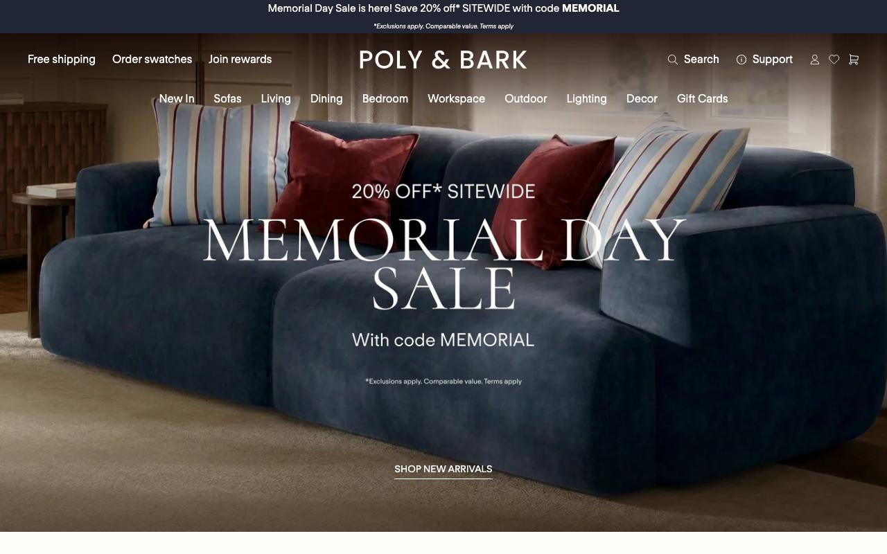 polyandbark.com homepage screenshot