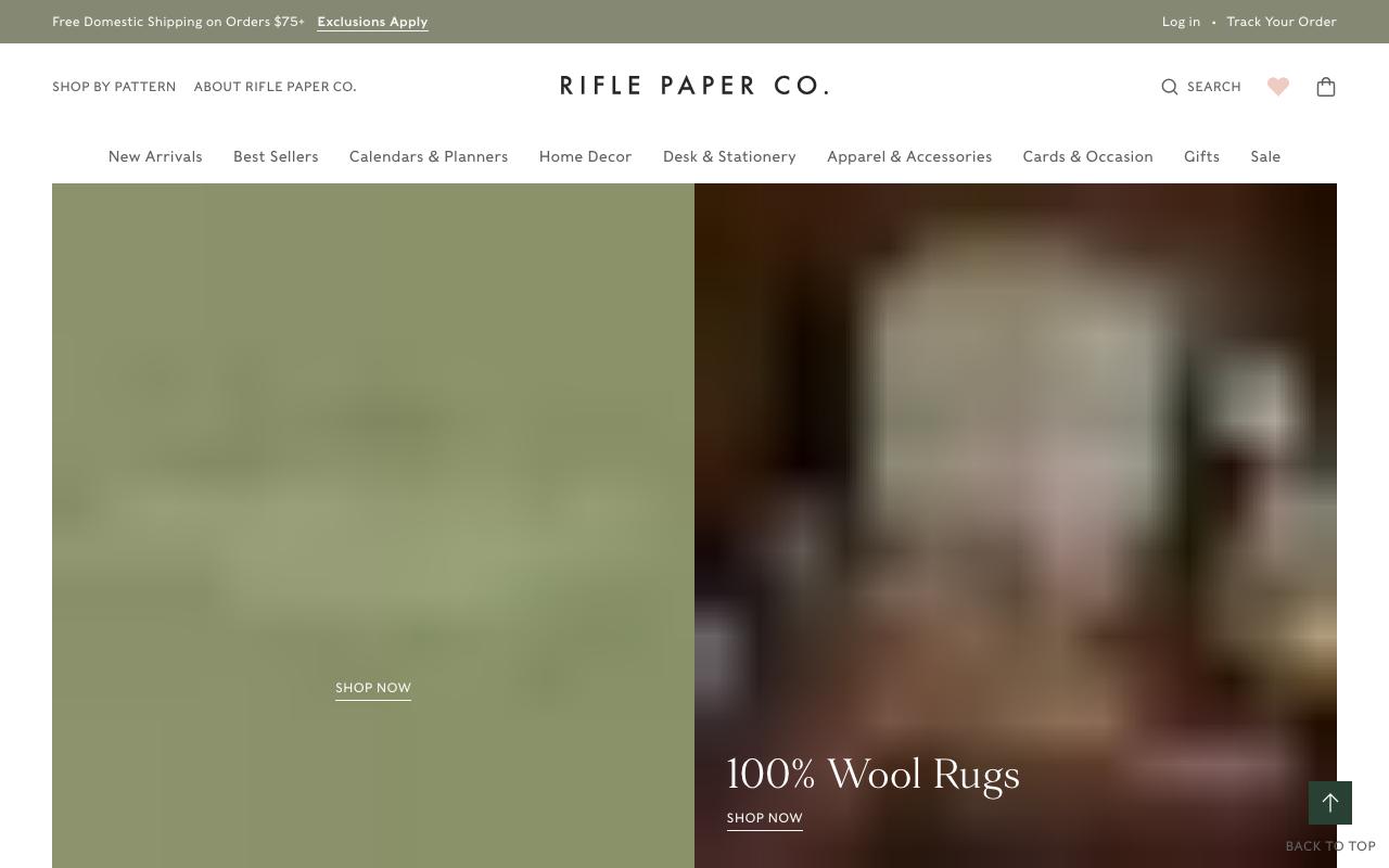 riflepaperco.com homepage screenshot